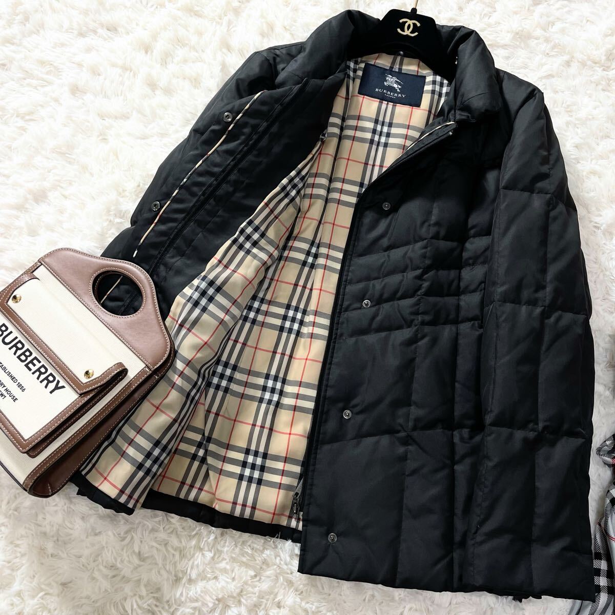 バーバリーゴルフ ワンピース ノバチェック 半袖 ベージュ Mサイズ