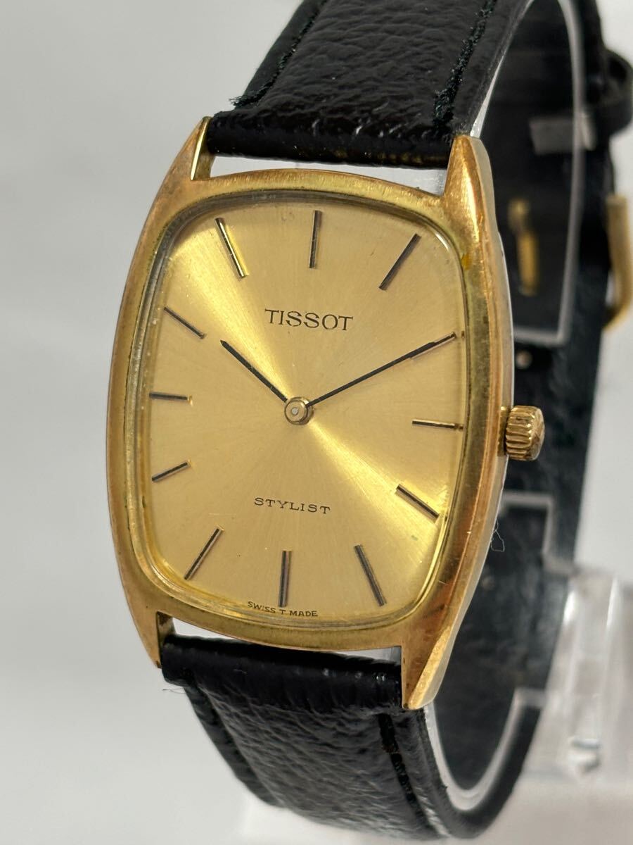 70s ティソ スタイリスト 手巻き メンズウォッチ OH済 tissot 手巻き  