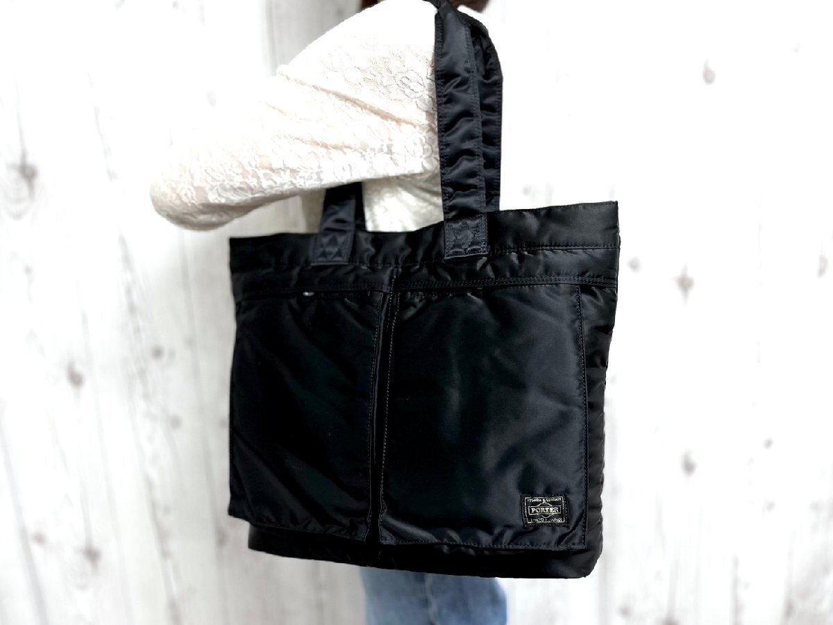 限定】30th『DIME』×PORTER トートバッグ ブラックロゴ刺繍
