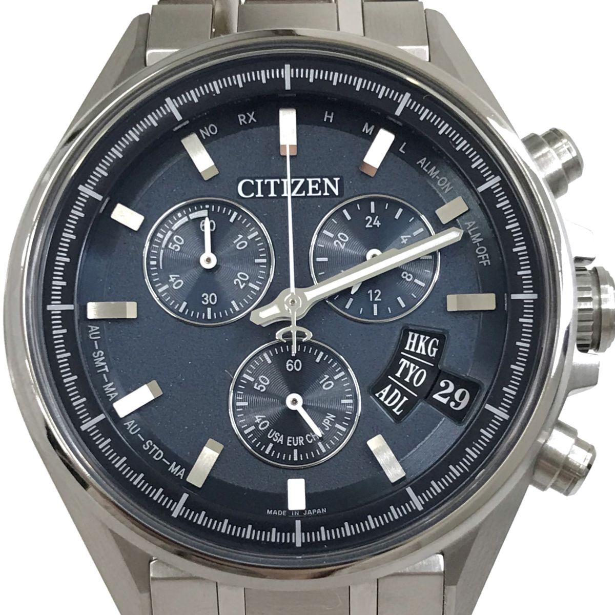 6628】CITIZEN EXCEED クロノグラフ H800-T019919 稼働品｜さ行