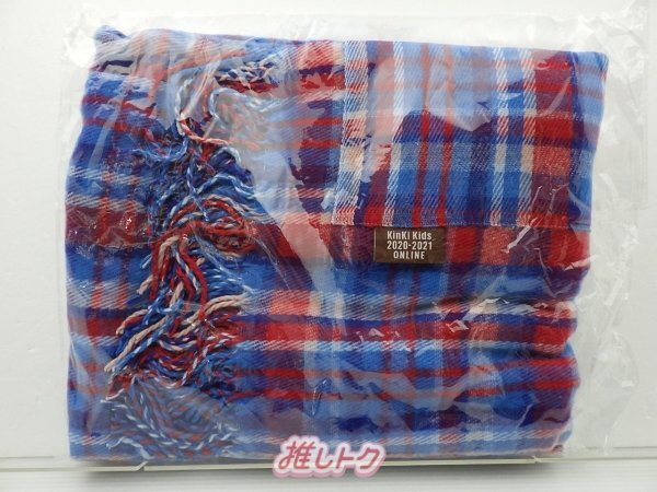【新品未開封】KinKi Kids 2020-2021 チェック柄マフラー 新品未開封】KinKi Kids 2020-2021 チェック柄マフラー