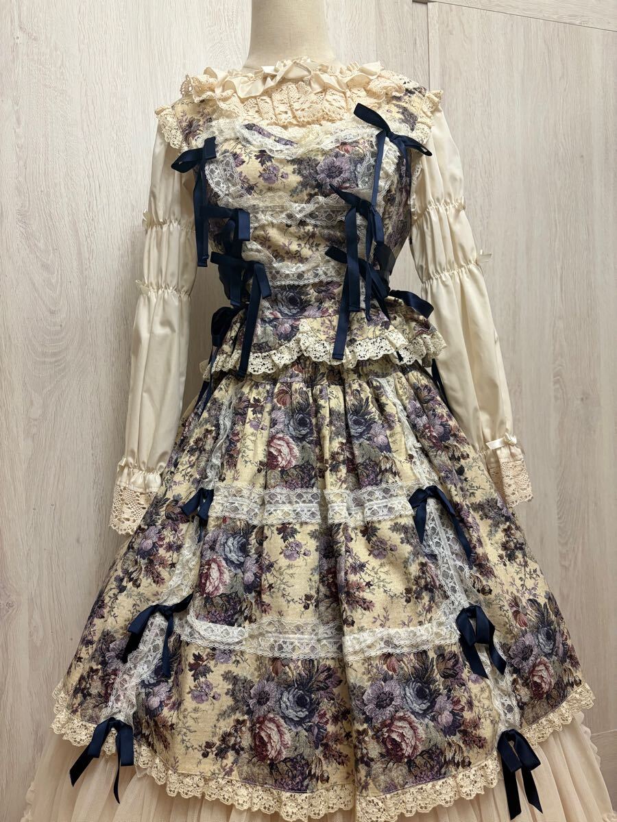 ☆メタモルフォーゼ 薔薇と蝶のゆかた 黒 metamorphose 浴衣 市松模様 