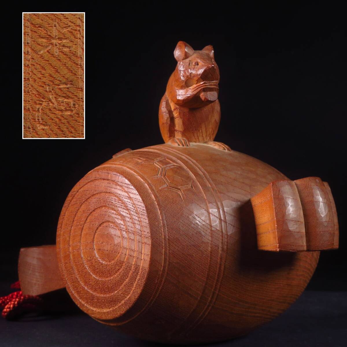 横山一夢作 木彫獅子頭