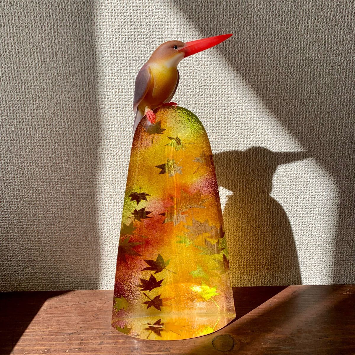 ガラス造形作品「赤翡翠」