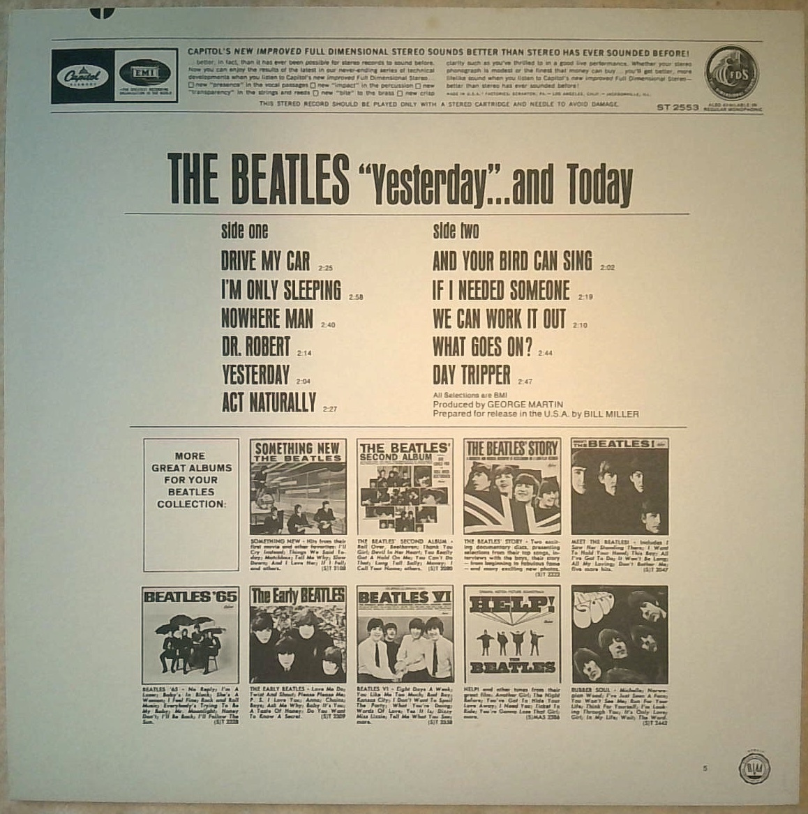 【☆即決☆HMV渋谷】BEATLES/YESTERDAY AND TODAY(T2553) BUTCHER COVER 3RD STATE ...