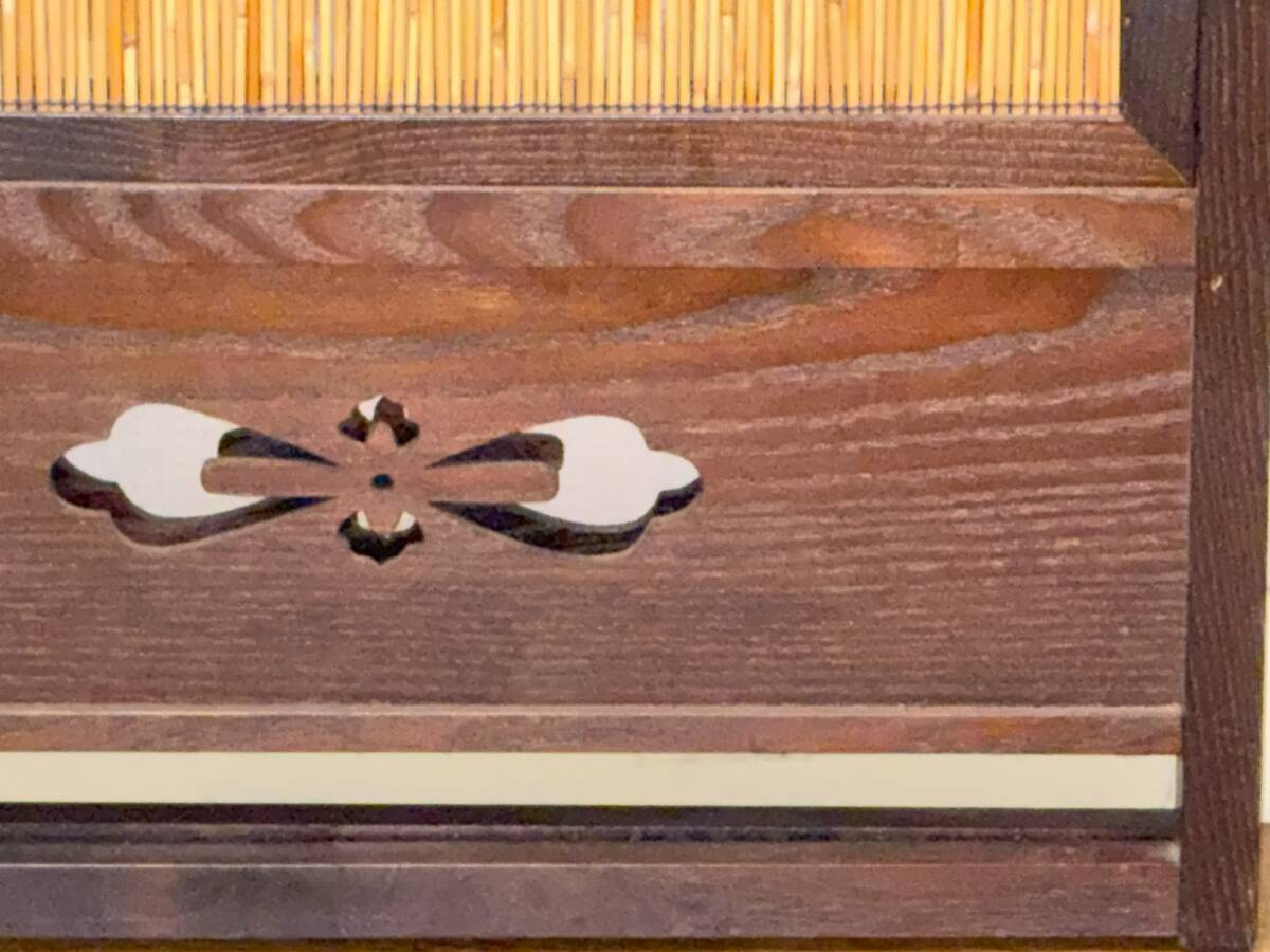 【茶道具】七宝透かし風炉先　葦簾　襖セット 茶道具】七宝透かし風炉先葦簾襖セット