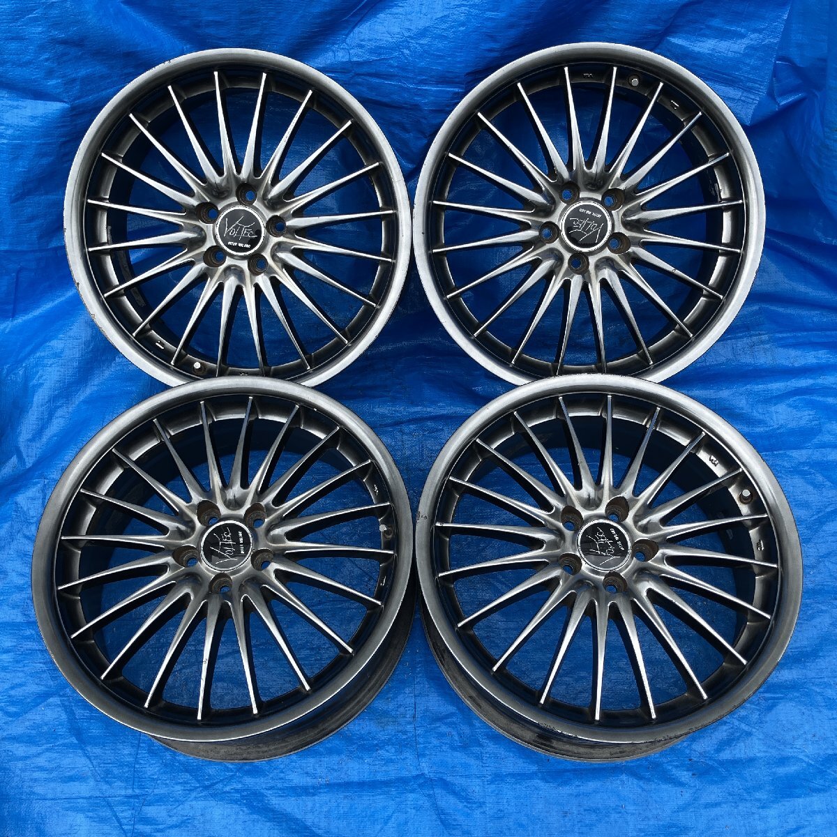 VOLTEC 15インチ 5J ＋45 4穴 PCD100 4本 社外アルミホイール