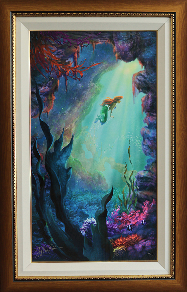 ラッセン アリエルズニューフレンド 手彩版画 ディズニー アート 絵画 真作保証 ラッセン アリエルズニューフレンド 手彩版画 ディズニー アート