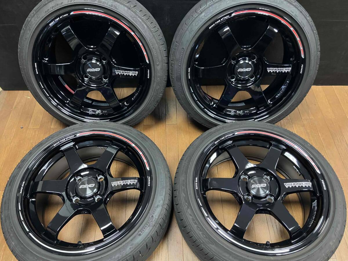 RAYS TE37 SONIC 15インチ6j+42 4穴PCD100 RE003 165/55 鍛造 レイズ 4