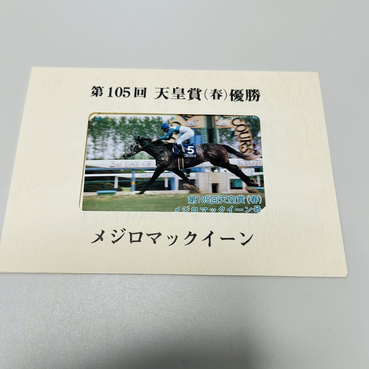 1991年 メジロマックイーン 天皇賞 武豊 盾 競馬 蹄鉄 テレホンカード