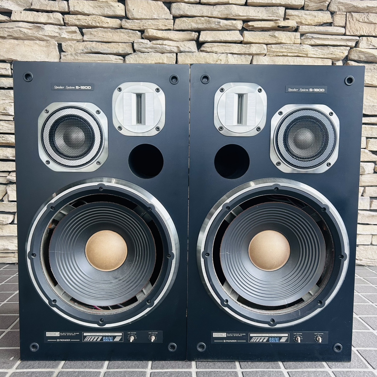 やや傷や汚れあり】札幌発 PIONEER スピーカー ペア S-180D パイオニア