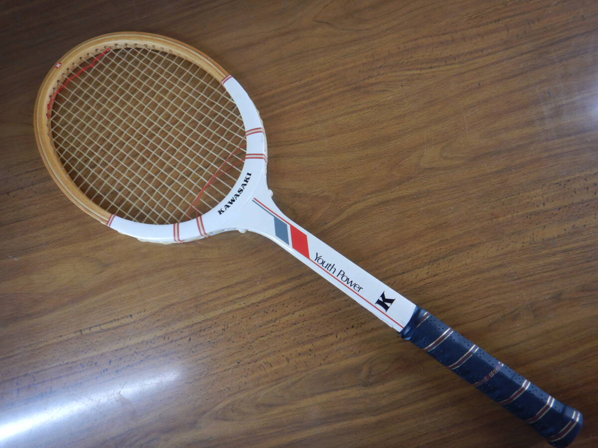 新品】かなり昔のYONEX,kawasaki 軟式テニス/張上げ/木製ラケット/2本