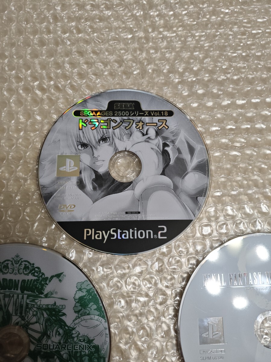 【PS2】 3枚セット　ドラゴンフォース セガエイジス2500シリーズVol.18+ドラゴンクエスト+ファイナルファンタジーの1番目の画像