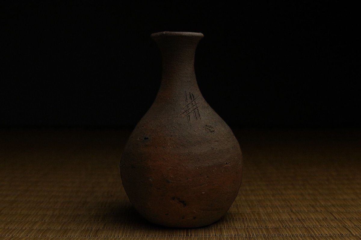 やや傷や汚れあり】【LIG】桃山時代 古備前 窯印 海揚り小徳利 桂