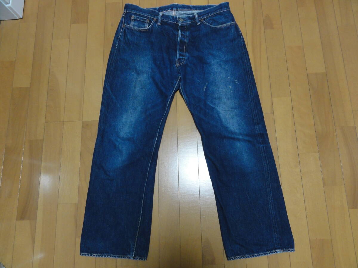 GLEEM グリーム 501XX 革パッチモデル W約36（約90cm） 革パッチ 赤 