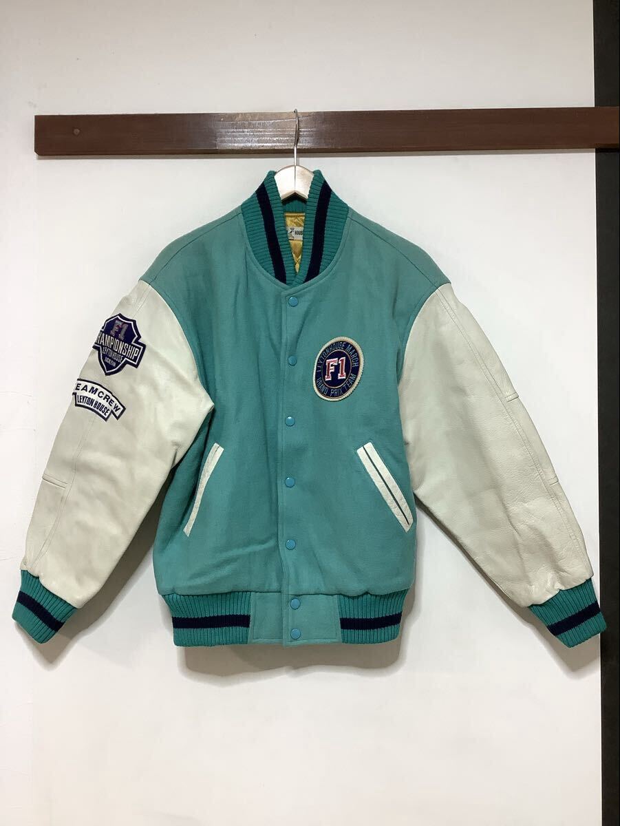 ☆最終値下げ!!レア♪レイトンハウス☆袖革スタジャンM/LEYTON HOUSE袖