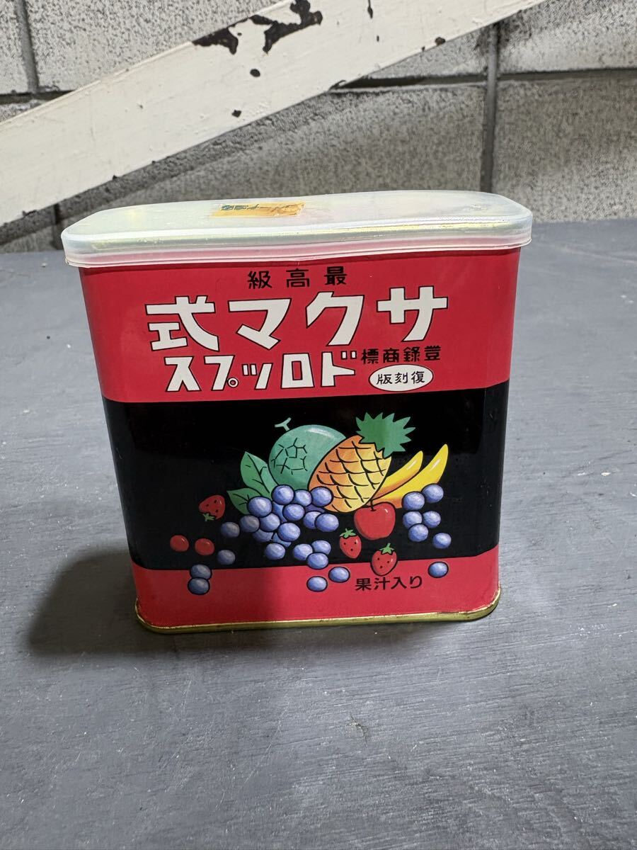 戦前】サクマ式ドロップス(赤) 蓋つき空き缶 パッケージ SAKUMA 日本