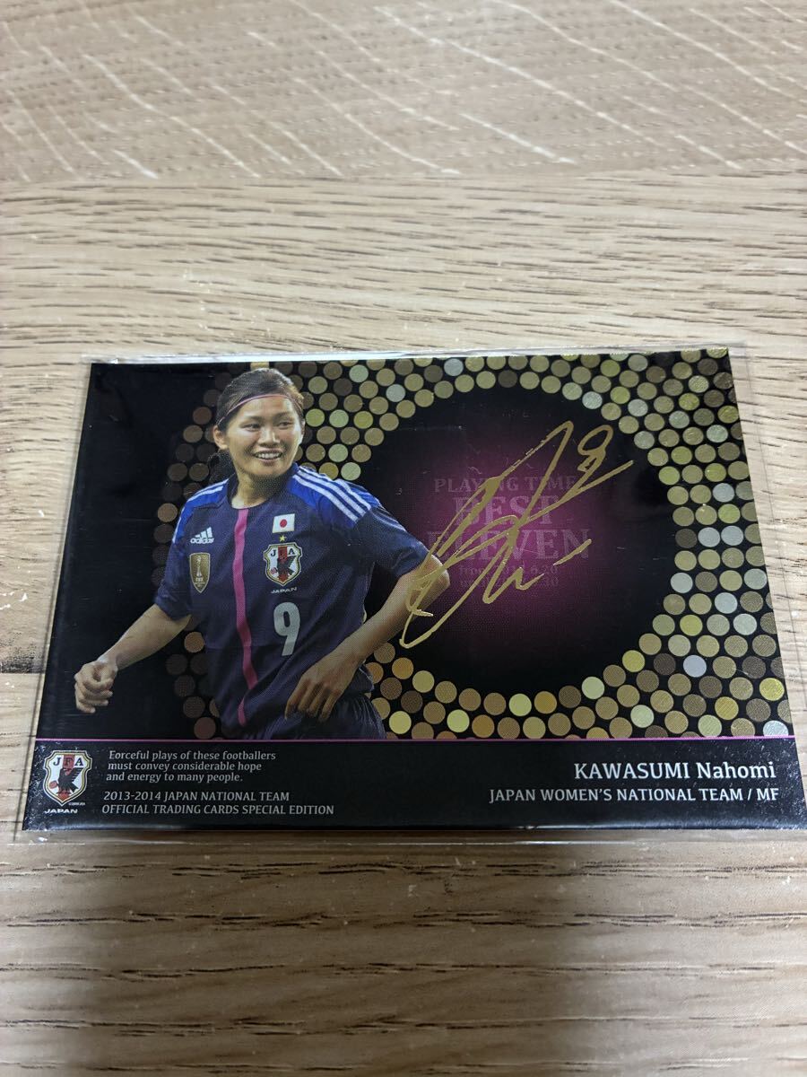 2014 なでしこリーグ INAC神戸 川澄奈穂美 直筆サインカード INAC神戸 