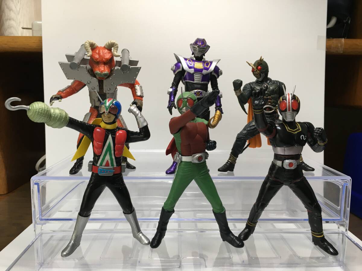 仮面ライダーメモリアル全7種バンダイ食玩新1号V3ライダーマン風見志郎