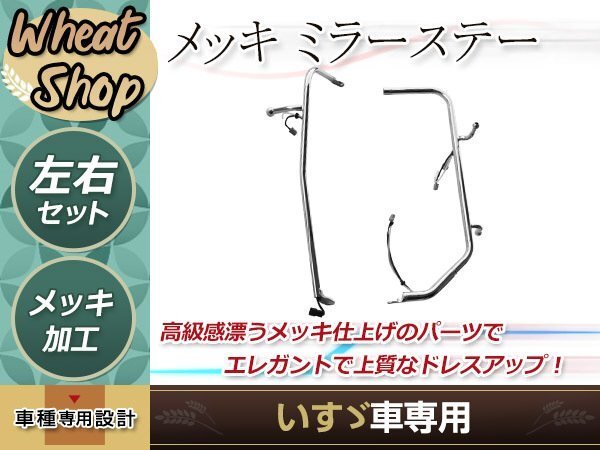 新品】レンジャープロ用 ステンレス ミラーステー◇菱抜◇25角パイプ