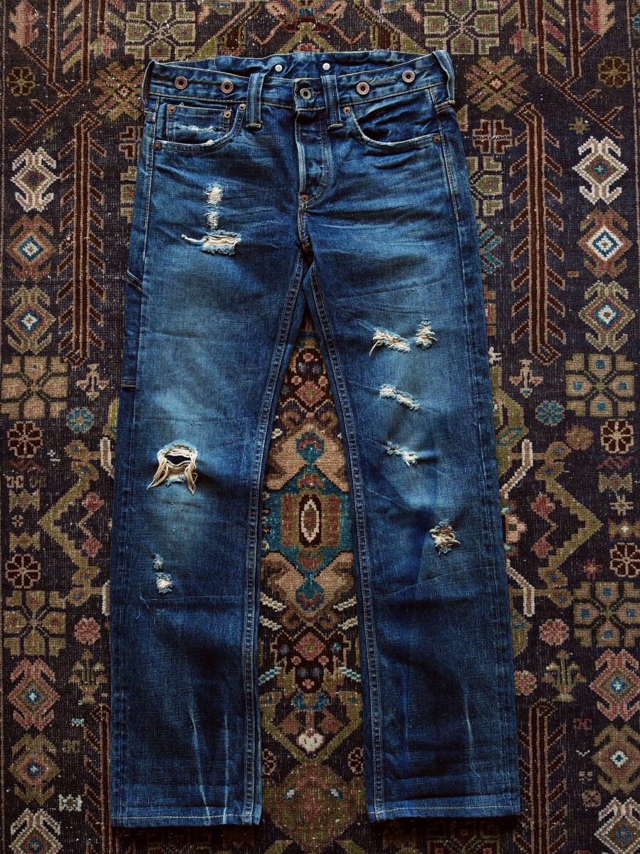 RRL DENIM PANTS ”BALTIMORE” BUCKLE BACK ボルチモア セルビッチ