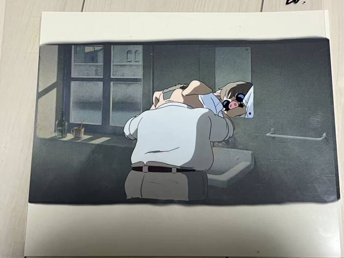 中古】宮崎駿先生 直筆イラストサイン色紙 紅の豚 ジブリ トトロ 