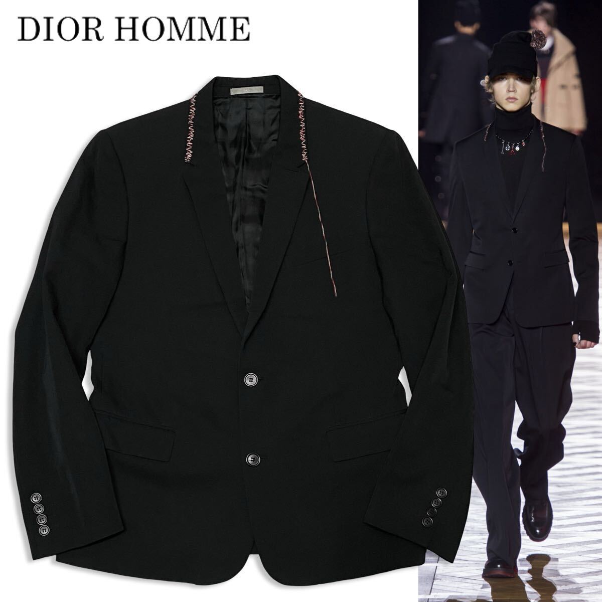 名作 希少 国内正規 ☆ Dior HOMME 07AW ジップ テーラードジャケット