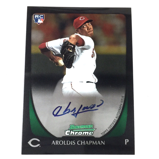 【MLB最速投手】MLBアロルディス・チャップマン直筆サイン入り 新品】【7】世界最速◇アロルディス・チャップマン 直筆サインレッド