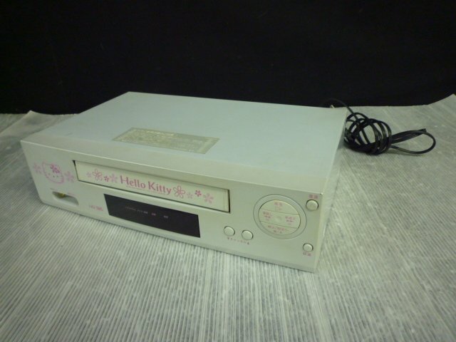 レア 2003 サンリオ ハローキティ FUNAI VHSビデオデッキ FV-77SR
