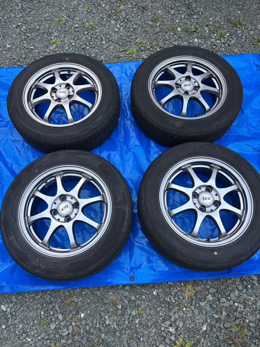 日産 キューブ BZ11 純正 アルミホイール 15-5.5J 50 195/55R15 タイヤ 