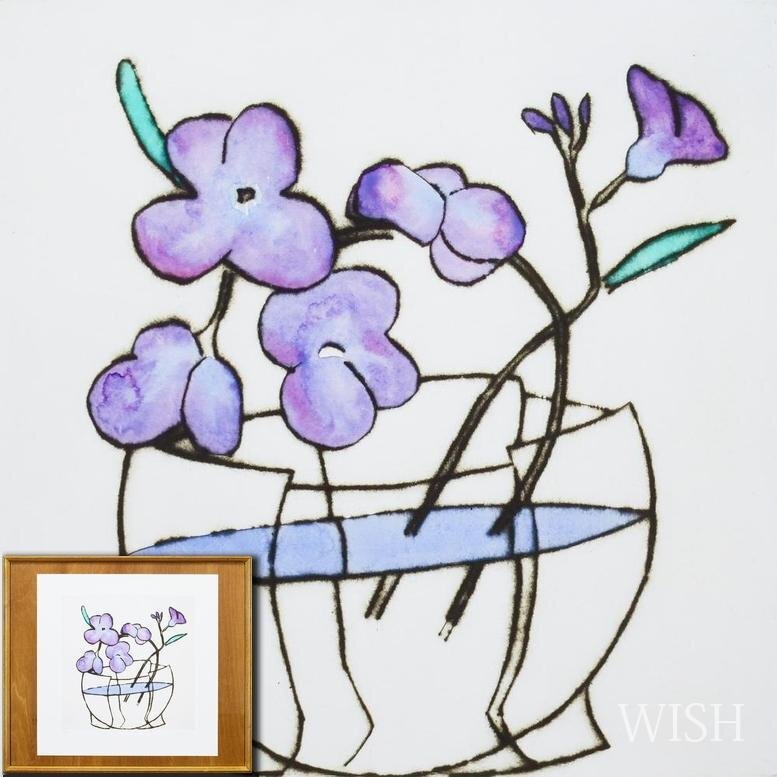 真作】【WISH】リチャード・スペア Richard Spare 銅版画 花 直筆
