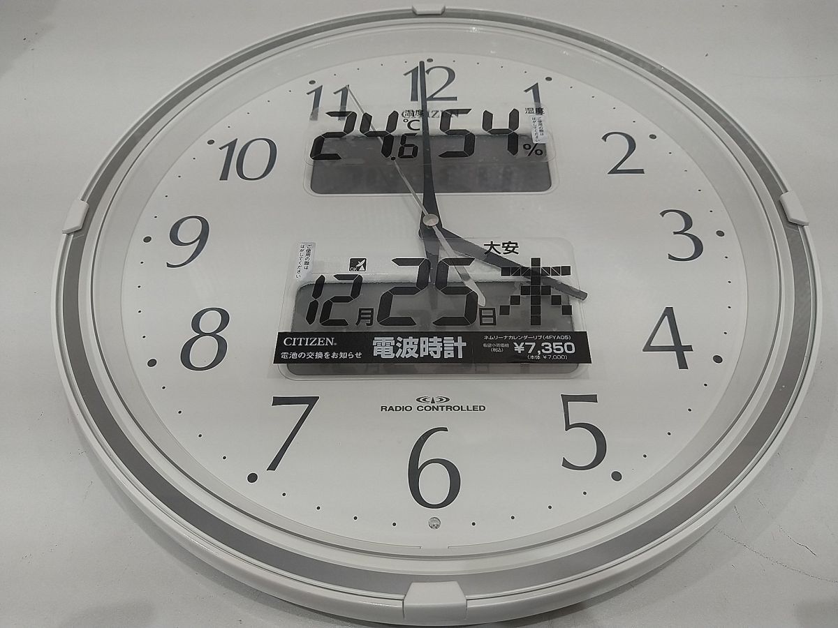 シチズン CITIZEN 電波クロック 掛け時計 電波時計 カレンダー 六曜