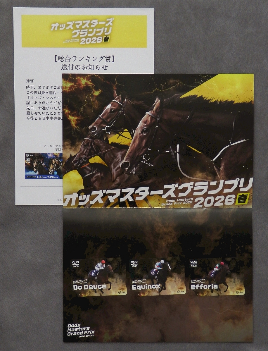 JRAオッズマスターズグランプリ2015景品 夢の第11レース