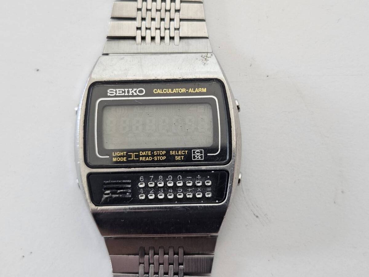 レアカルキュレーターセイコー腕時計Seiko Calculator レア◇難あり動品◇海外セイコー パルサー デジタル カリキュレーター