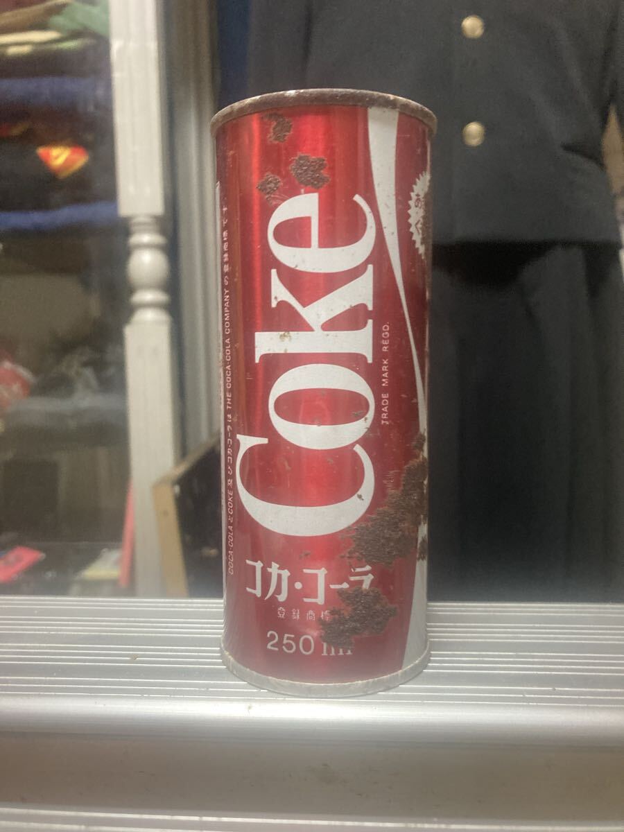 昭和レトロ 古い缶ジュース 中身入り 空き缶 コカコーラ/ファンタ