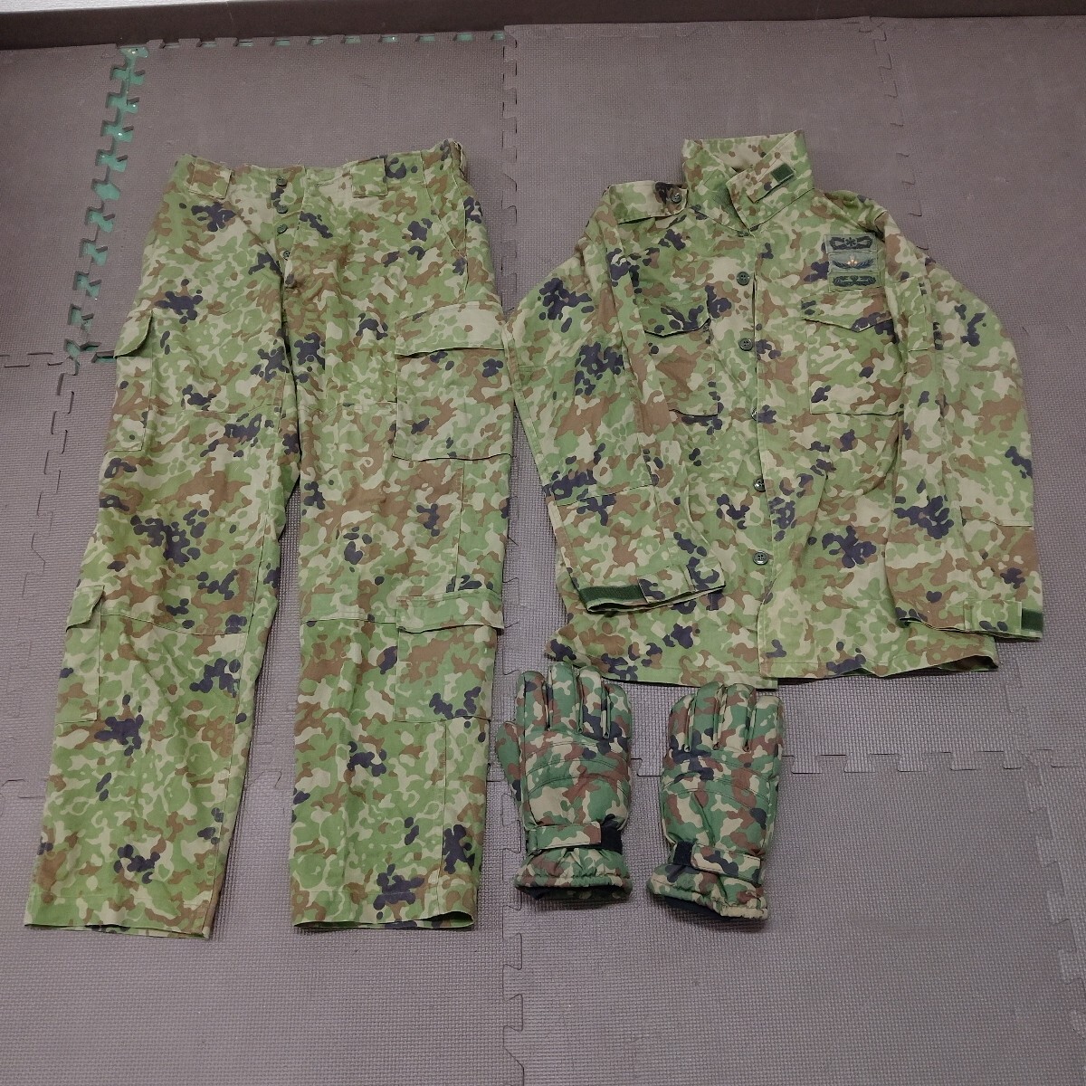 傷や汚れあり （詳細）】陸上自衛隊 空挺迷彩服4型 上衣4A 下衣3A 上下