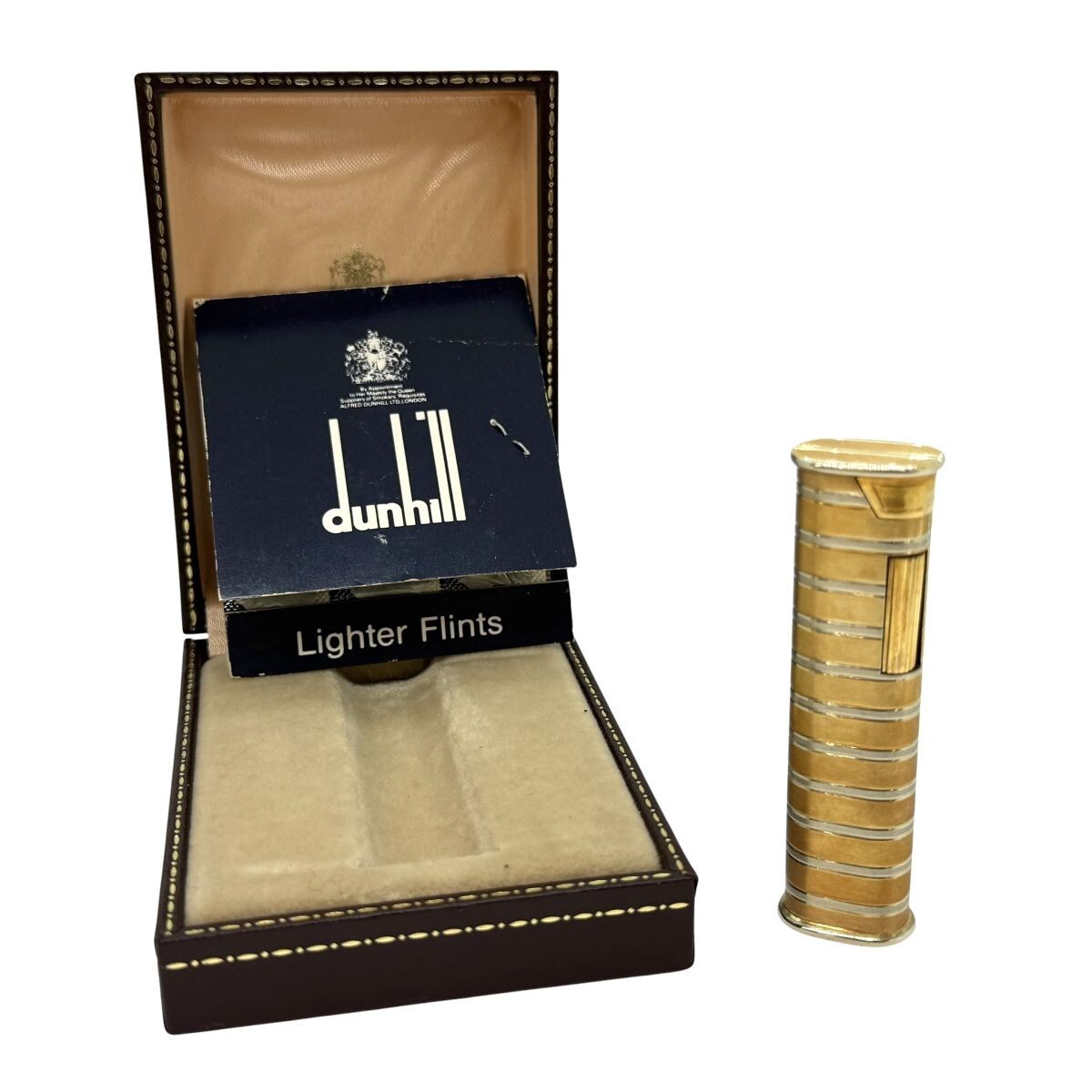 やや傷や汚れあり】dunhill ガスライター 喫煙具 ブラック ローラー式 