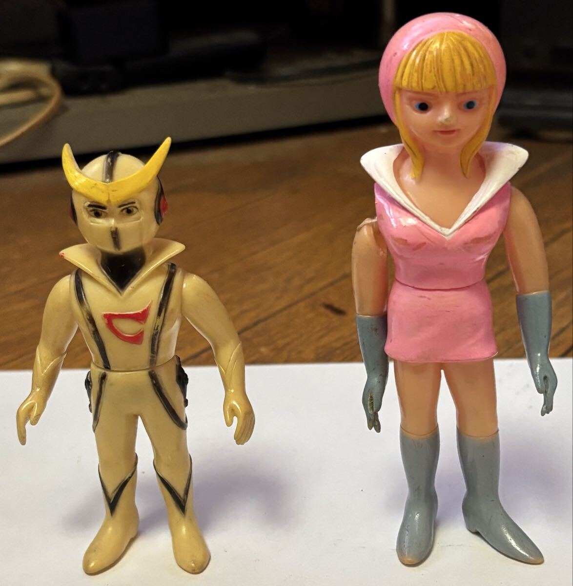 新品】当時物・「新造人間キャシャーン」ソフビ人形付オートバイ 箱入