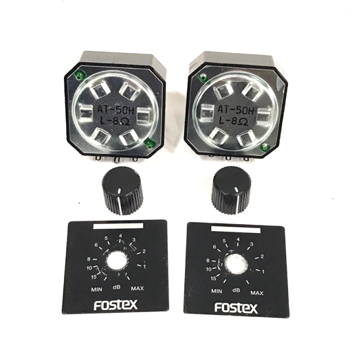 中古】□FOSTEX アッテネーター AT-50H 自作台座、中継端子台