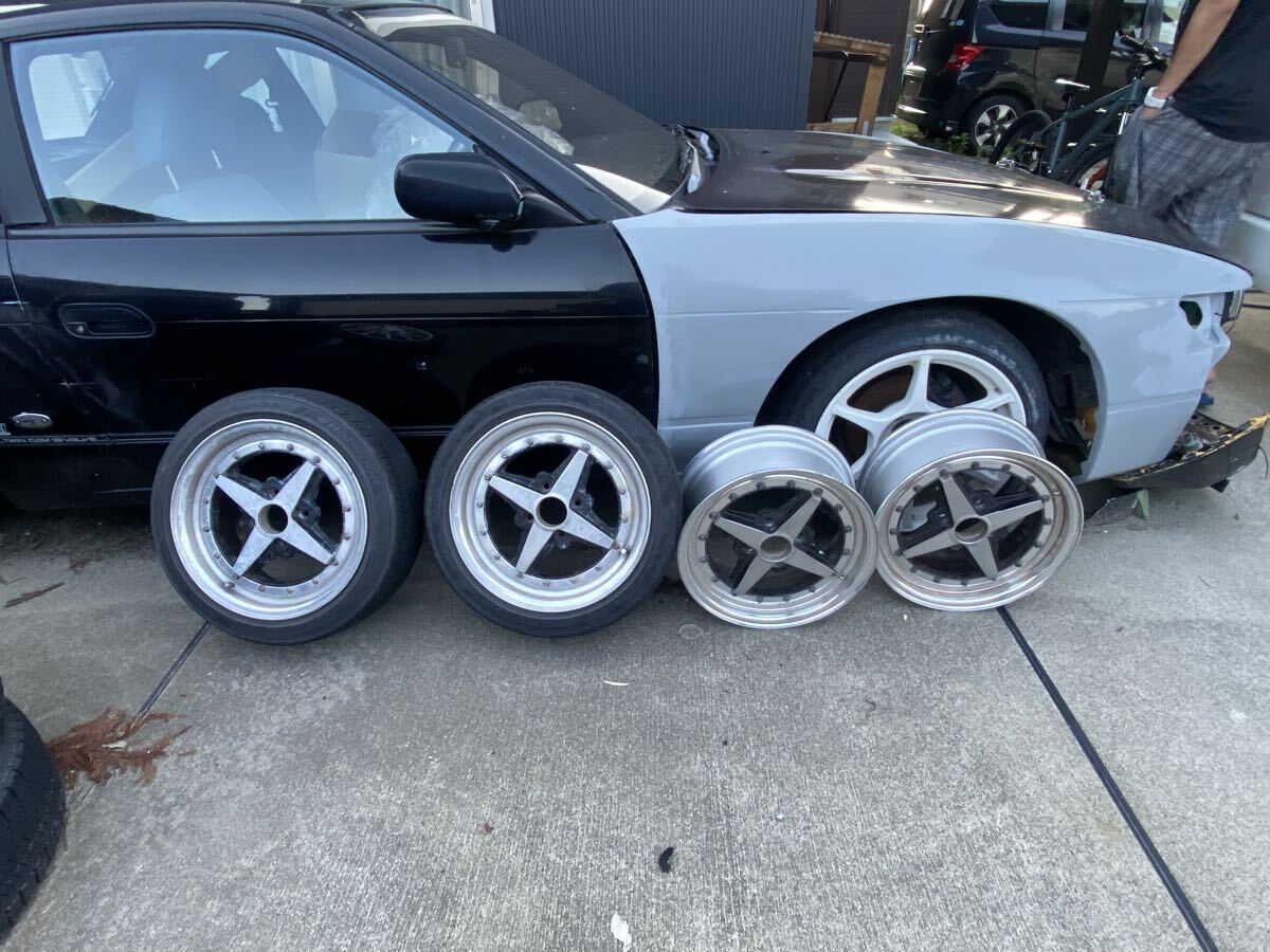 旧車 当時物 work エクイップ 14インチ 8j 114.3-4h 4本セットAタイプ2