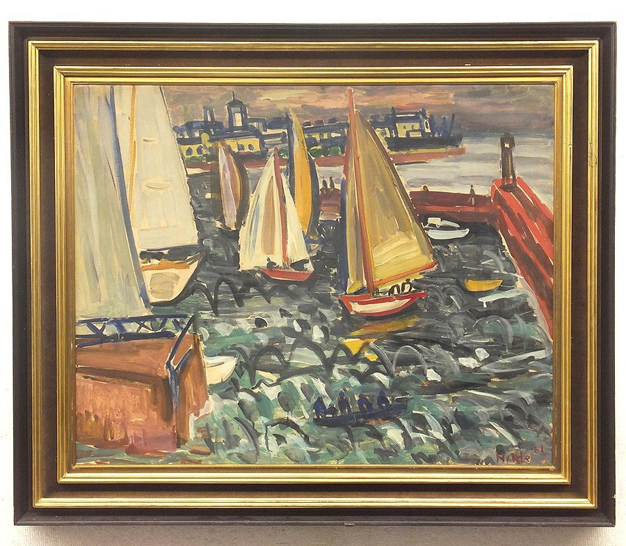 GLC】井手宣通 「上高地」 油彩10号共シール 日展理事長 文化功労者