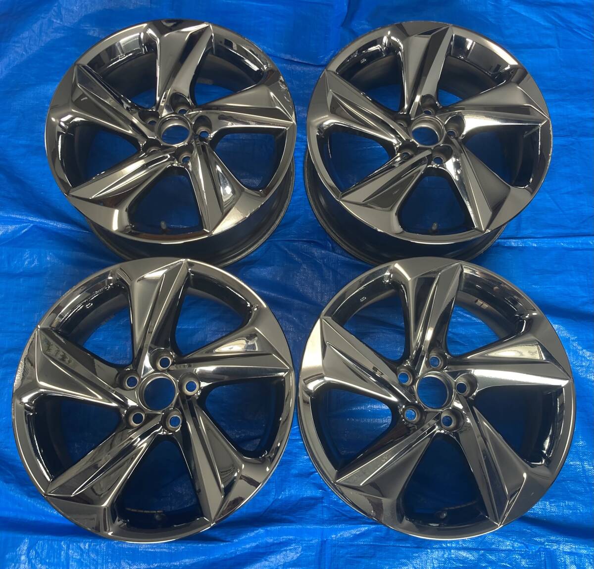 BB237 GRX130 マークX 現行 RDS スパッタリング 4本セット 235/45R18 18×8j+45 タイヤ付き4本セット TOYOTA MARKX Sパッケージ 自動車、オートバイ 5穴