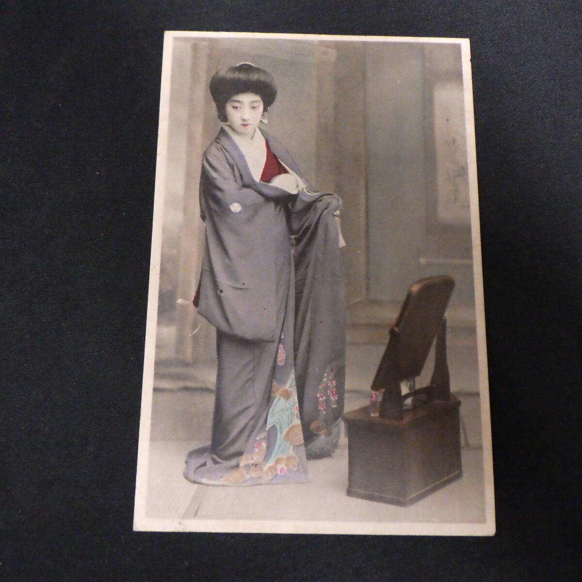古写真 遊女 花魁 芸者 太夫 遊郭 花街 美人 戦前 2枚！！ 検／絵葉書