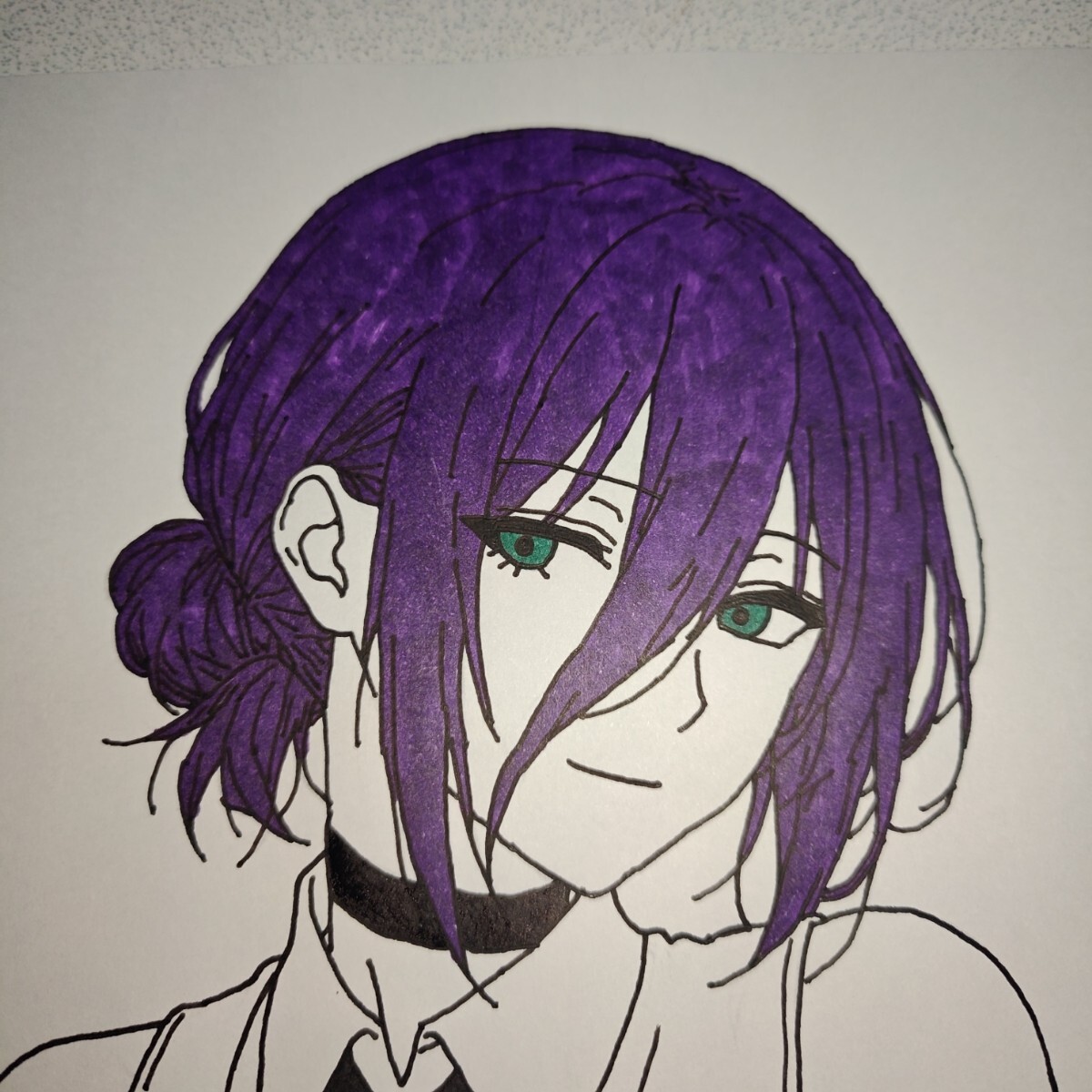 未使用】レゼ 5 手書きイラスト チェンソーマン 美少女 ファンアート