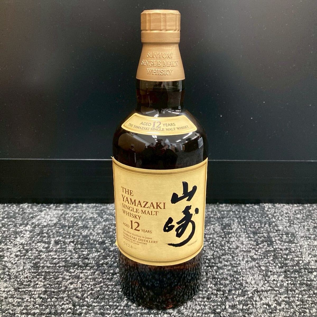 ☆サントリー 山崎 12年 希少旧ボトル 向獅子ロゴ 木箱入 ピュアモルト