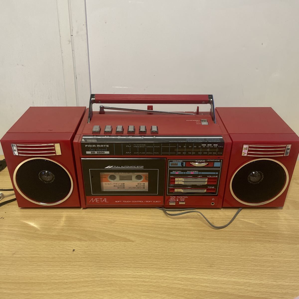 中古】昭和レトロ FAIR MATE フェアメイト RD-W99 ダブルカセット