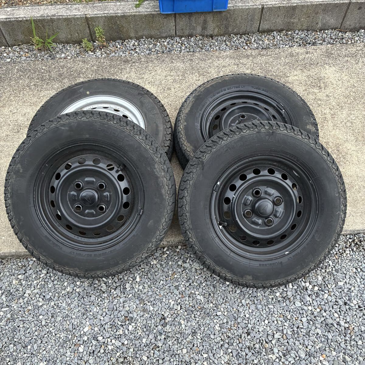 中古ホイール☆スバル サンバー純正 スチールホイール 鉄チン メッキ