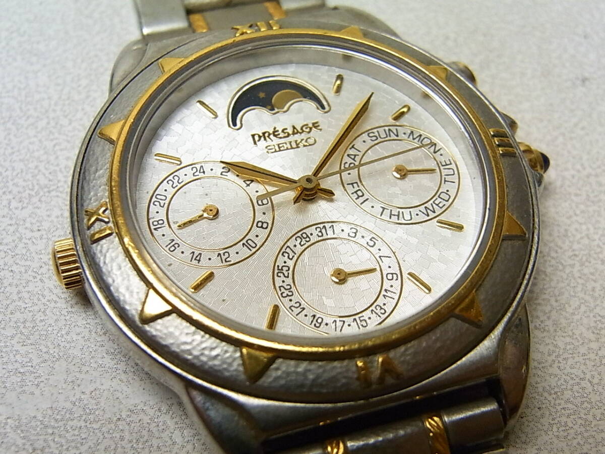 1円～】SEIKO セイコー 腕時計 メンズ PRESAGE プレサージュ ムーン