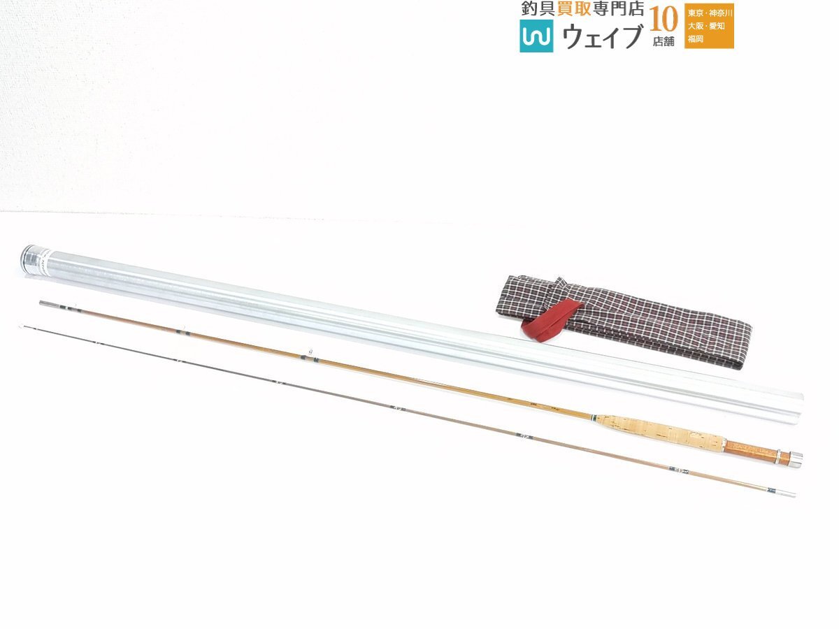 新品】逸品 旭信 レア 螺鈿塗り 別誂 松波 ヤマメ竿 硬式 三間 8継 替