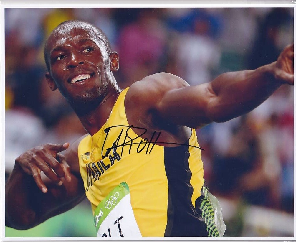 新品】ウサイン・ボルト 直筆サインフォト/写真 陸上 Usain Boltの落札